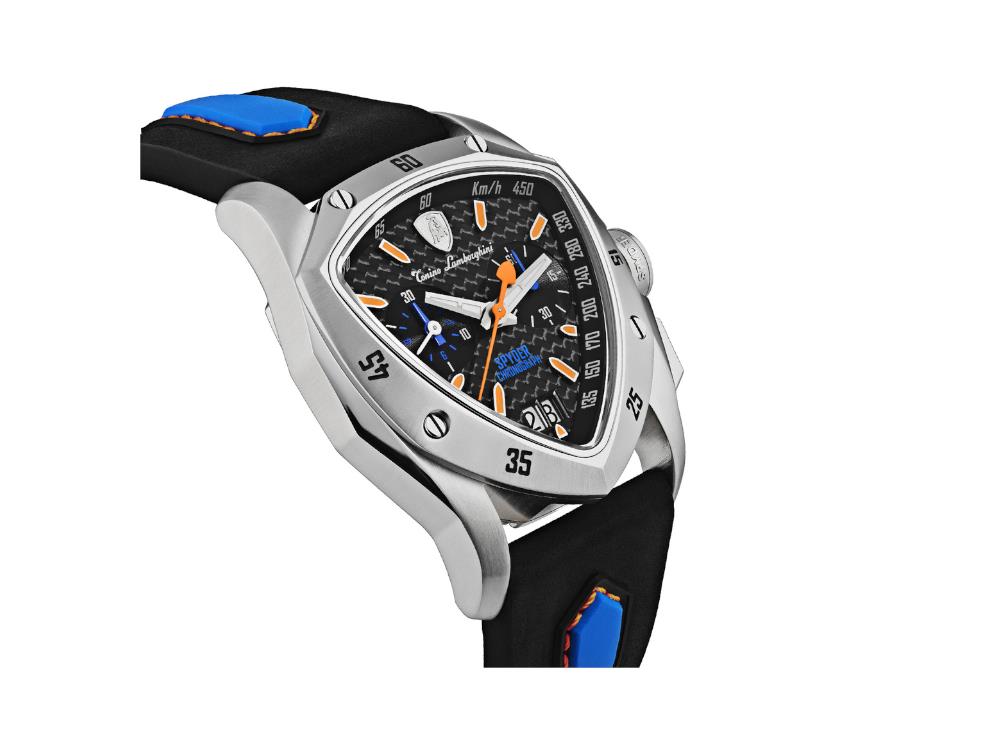 Tonino Lamborghini New Spyder Blue Orange Quartz Watch, 43 mm, Chrono, TLF-A13-4