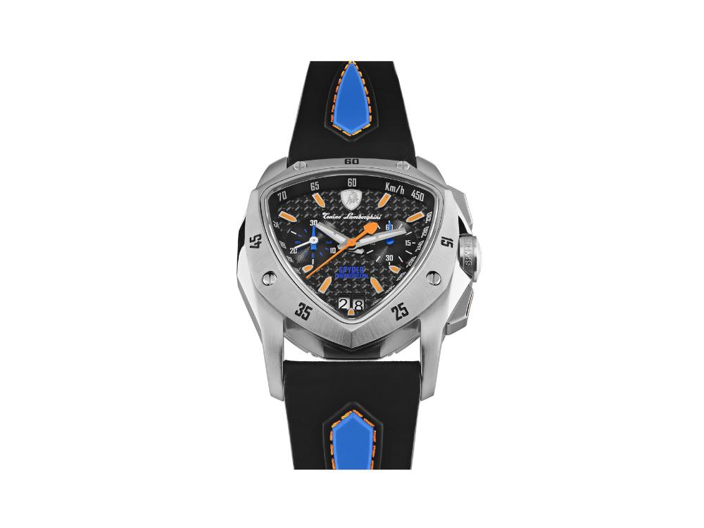Tonino Lamborghini New Spyder Blue Orange Quartz Watch, 43 mm, Chrono, TLF-A13-4