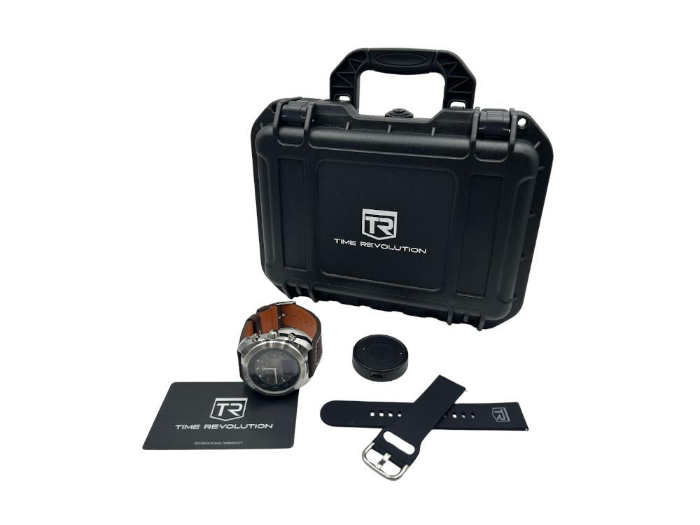 Time Revolution Hybrid 01 Eclipse SS Hybrid Watch, Black, 42 mm, TR01.4S-2-1