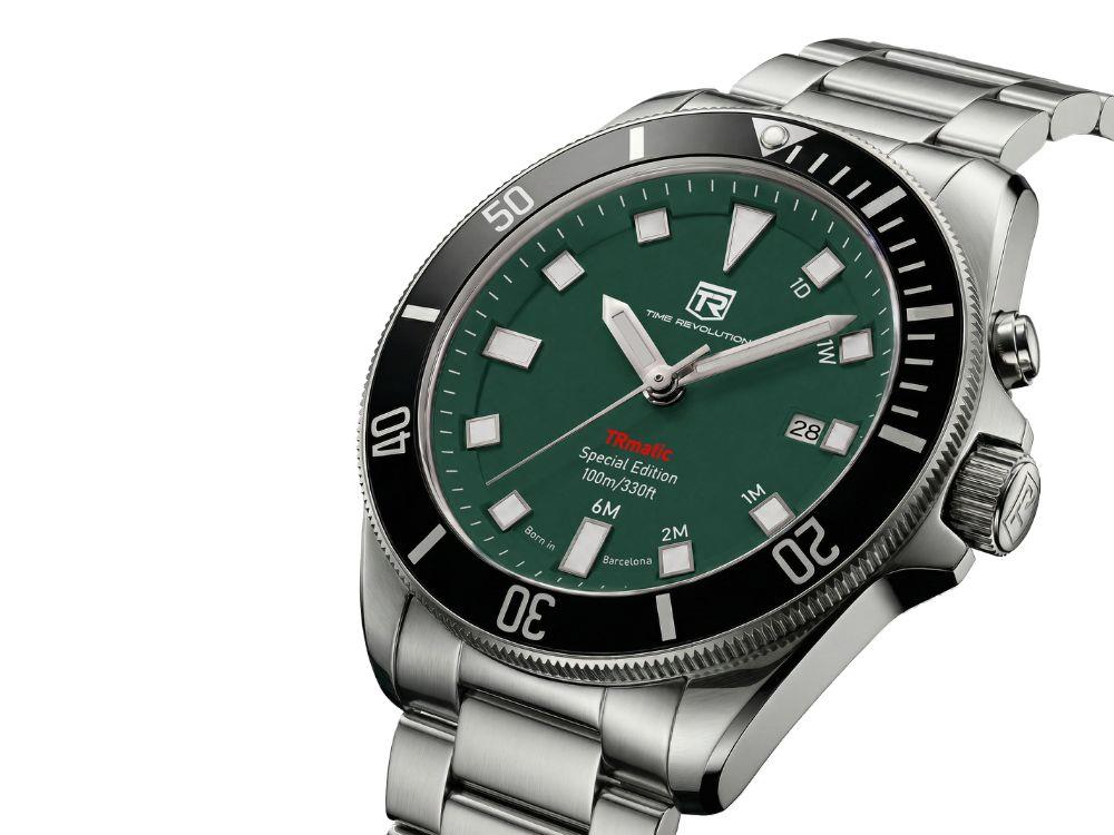 Time Revolution TRmatic Forest Automatic Watch, 42 mm, Green,TR02.04MB