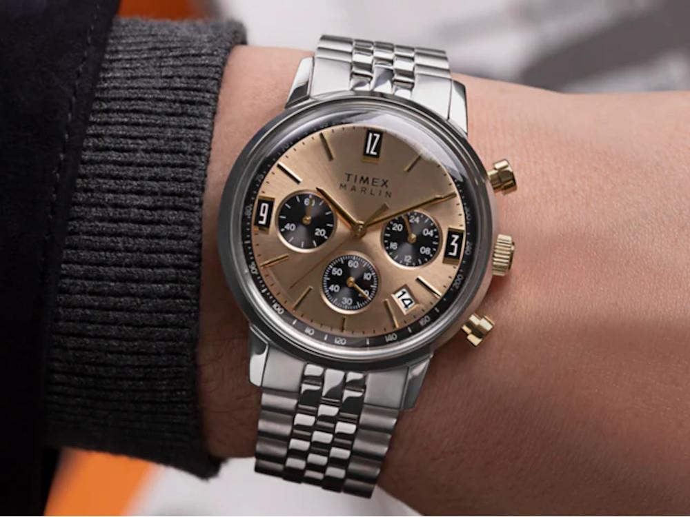 Timex Marlin Quartz Watch, Bronze, 40 mm, TW2W60100