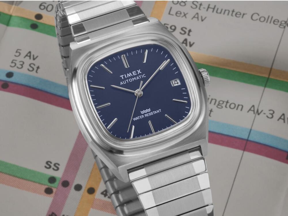 Timex E Line Automatic Watch, Blue, TW2Y07400