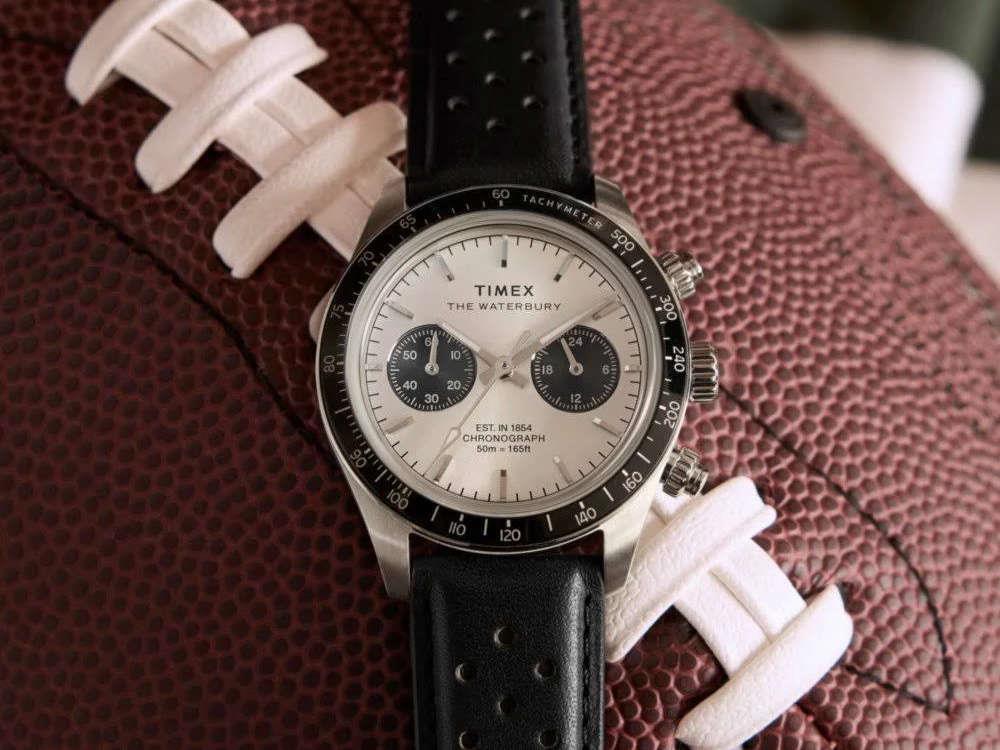 Timex Waterbury Heritage Quartz Watch, Silver, 39 mm, Chronograph, TW2Y19300