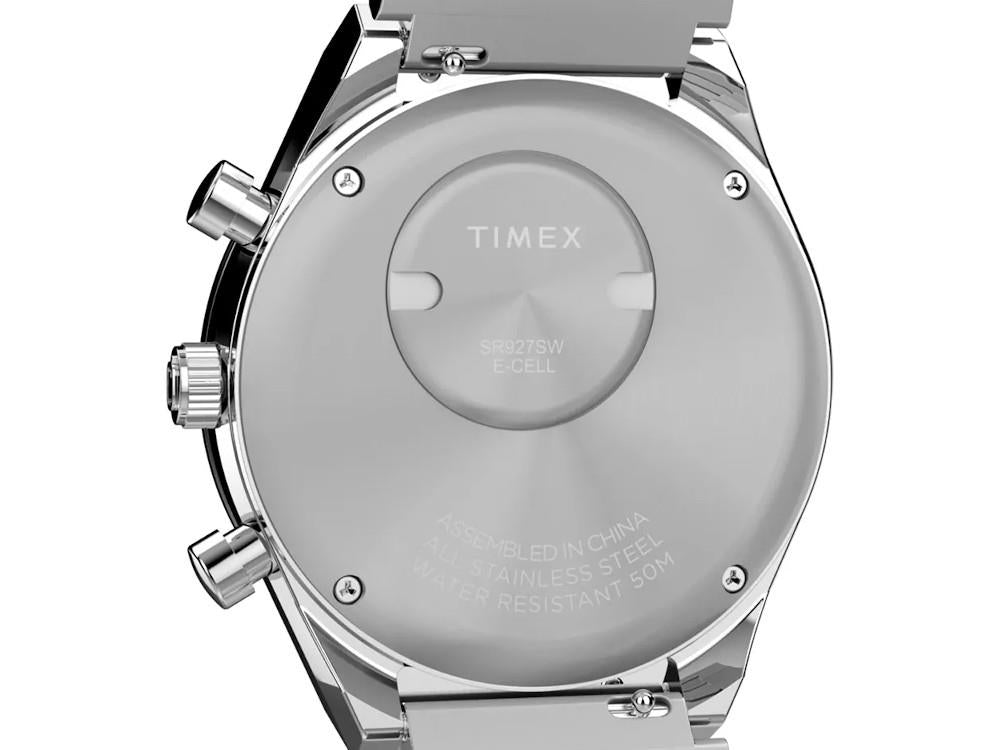 Timex Q Chrono Quartz Watch, White, 40 mm, Chronograph, TW2Y36200