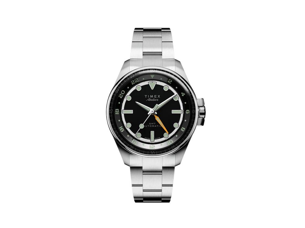 Timex Atelier GMT24 M1a Automatic Watch, Black, 40 mm, TW2Y72300