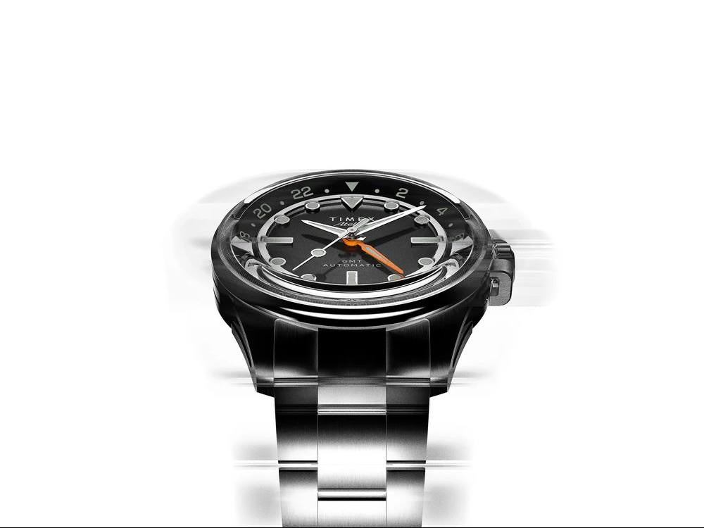 Timex Atelier GMT24 M1a Automatic Watch, Black, 40 mm, TW2Y72300