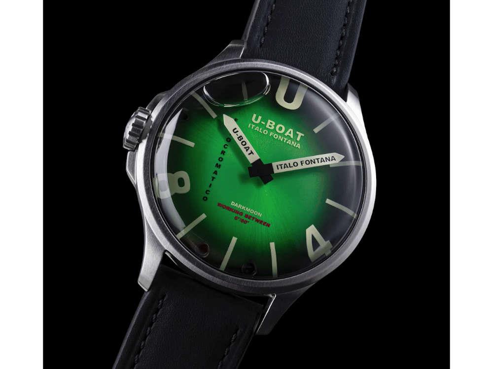 U-Boat Capsoil Darkmoon Kama SS Quartz Watch, 46.5 mm, Green, 3342