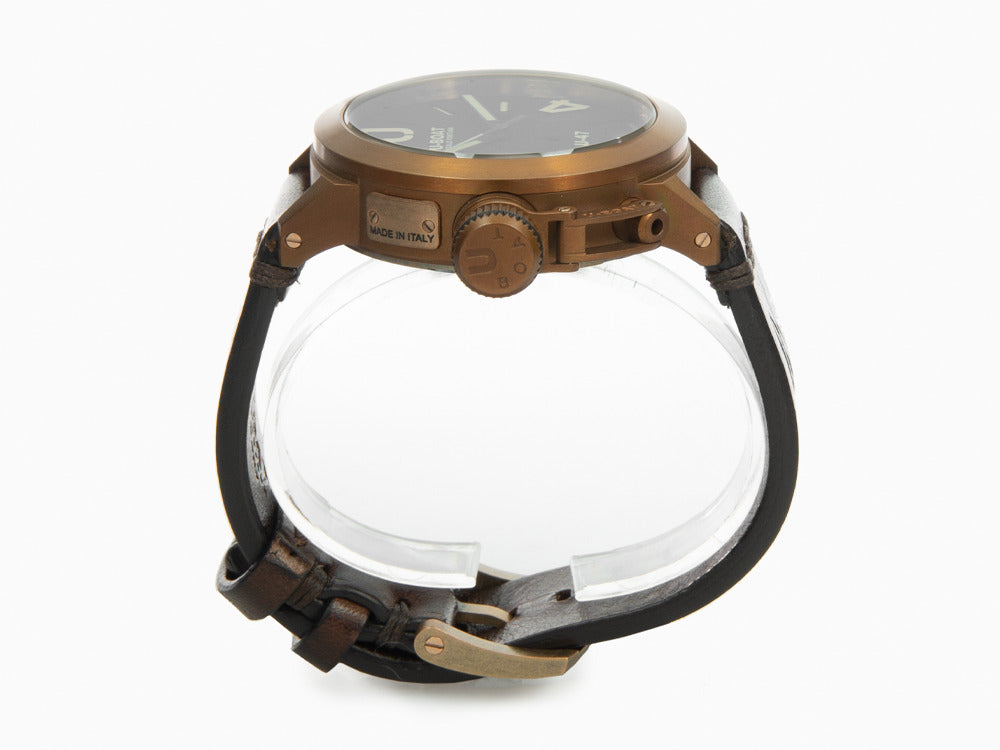 U-Boat Classico U-47 Bronzo Automatic Watch, Bronze, Black, 47 mm, Leather, 7797