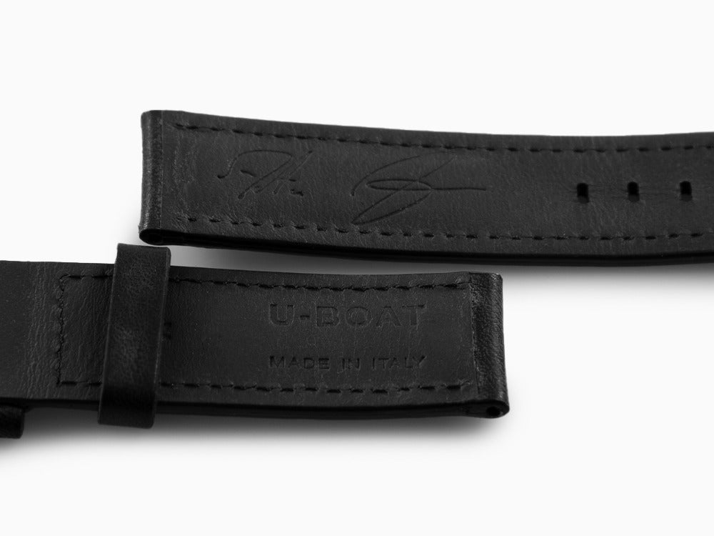 U-Boat Accesorios Strap, Leather, Black, 22mm, 7935/Z