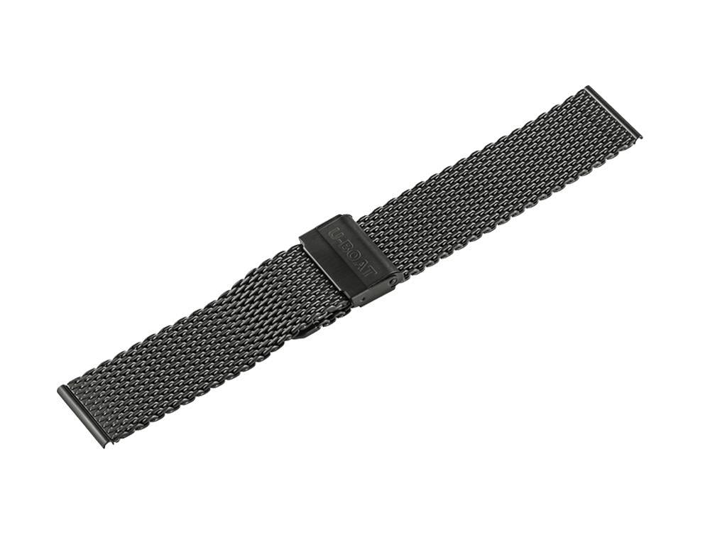 Milanese IPB Steel Mesh Band U-Boat Accesorios, Black, 22mm, 8531