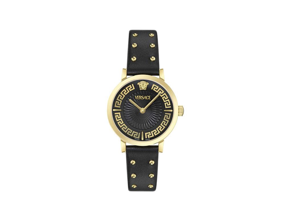 Versace Greca Fortuna Quartz Watch, PVD Gold, Black, 35 mm, VE0A00225