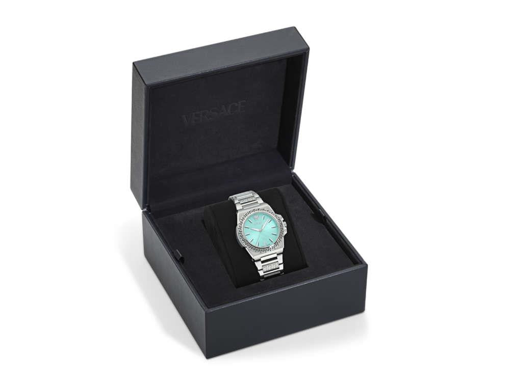 Versace Greca Reaction Quartz Watch, Turquoise, 38 mm, VE0D00325