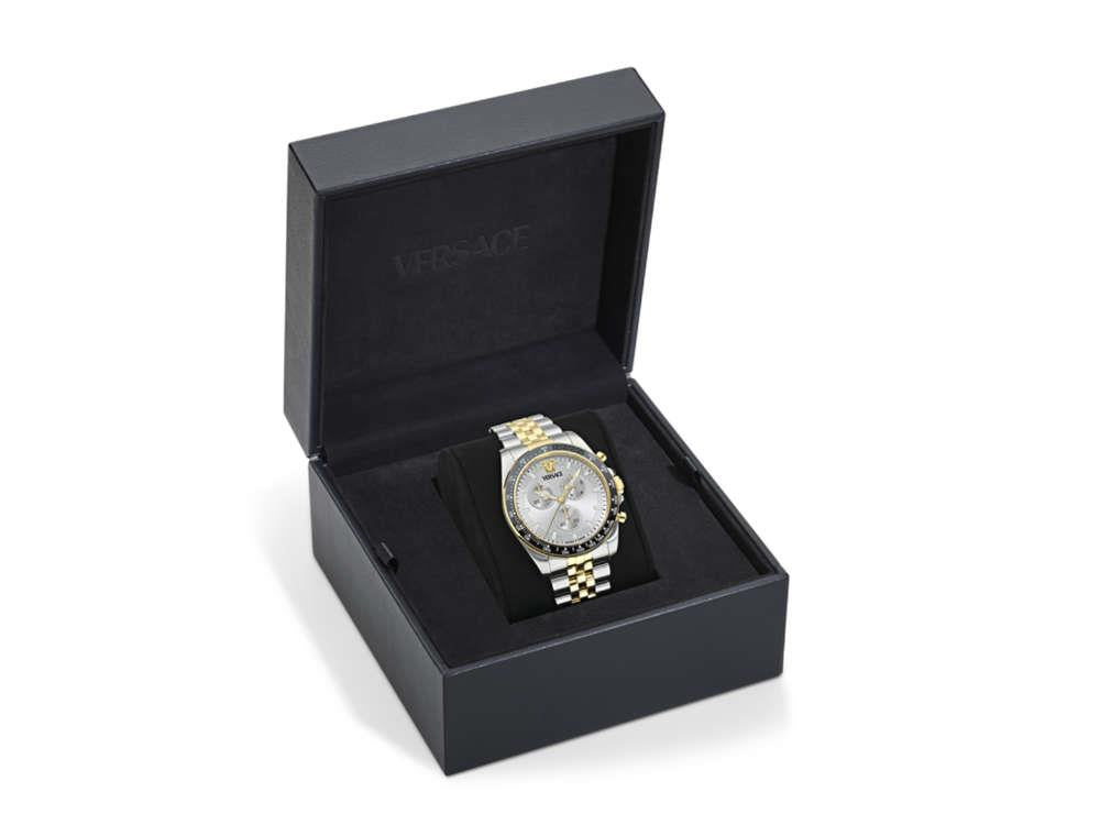 Versace Greca Chrono Wave Quartz Watch, Grey, 43 mm, Sapphire Crystal, VE0H00725