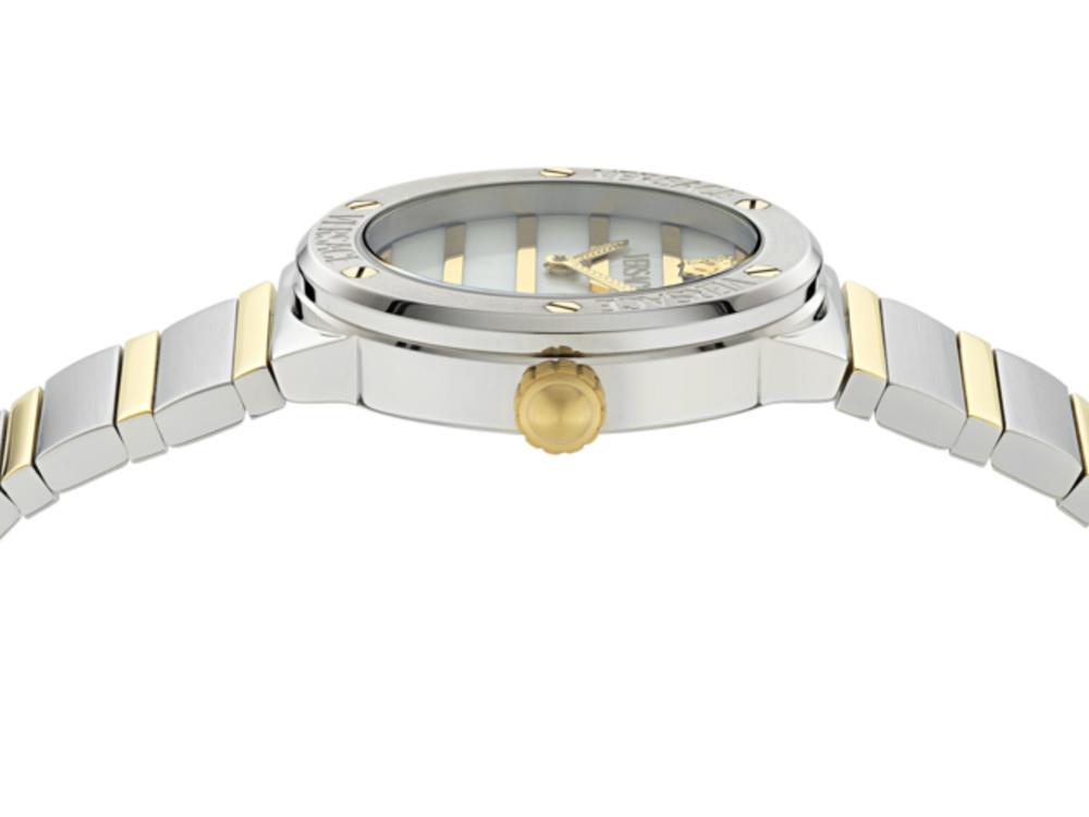 Versace Greca Logo Pearl Quartz Watch, White, 33 mm, VE0S00325