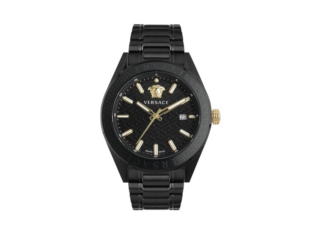 Versace V-Code Quartz Watch, Black, 42 mm, VE6A00925