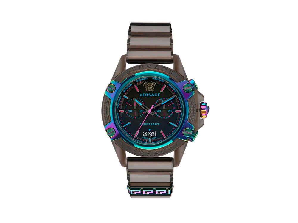 Versace Icon Active Quartz Watch, Polycarbonate, Black, 44 mm, VEZ701022