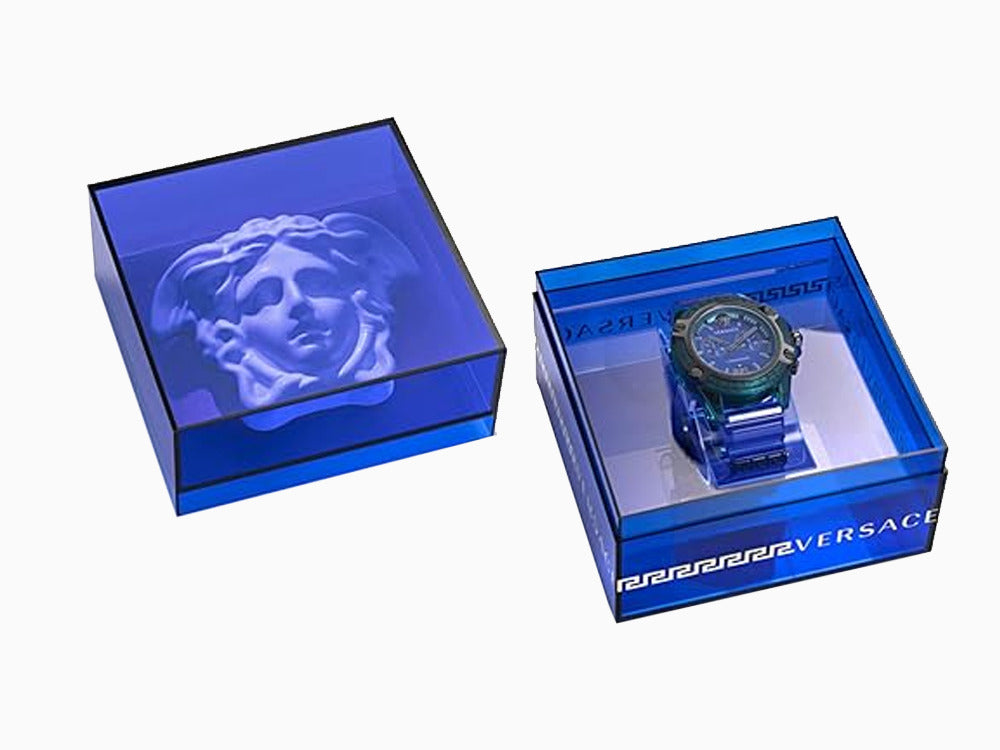 Versace Icon Active Quartz Watch, Polycarbonate, Black, 44 mm, VEZ701022