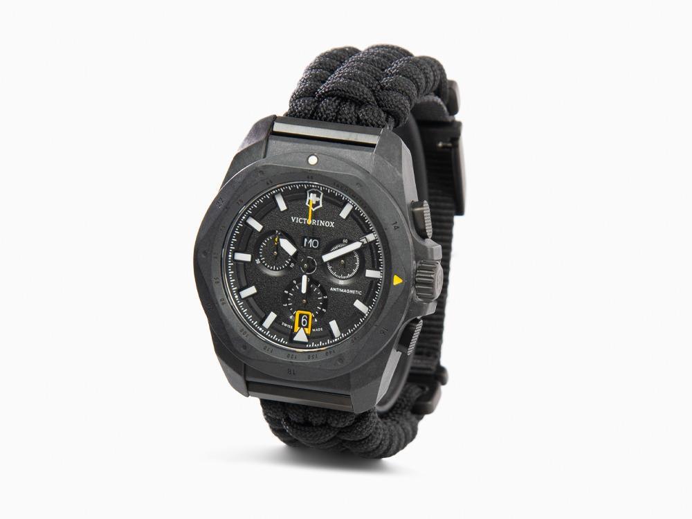 Victorinox I.N.O.X. ChronoQuartz Watch, Carbon, Black, 43 mm, V241989.1
