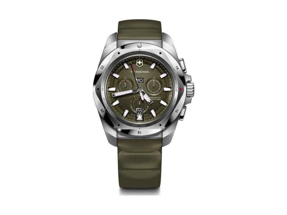 Victorinox I.N.O.X. Chrono Quartz Watch, Green, 43 mm, V242081