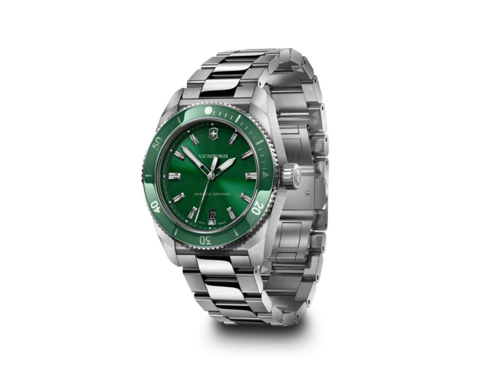 Victorinox Maverick Quartz Watch, Stainless Steel 316L, Green, 39 mm, V242096