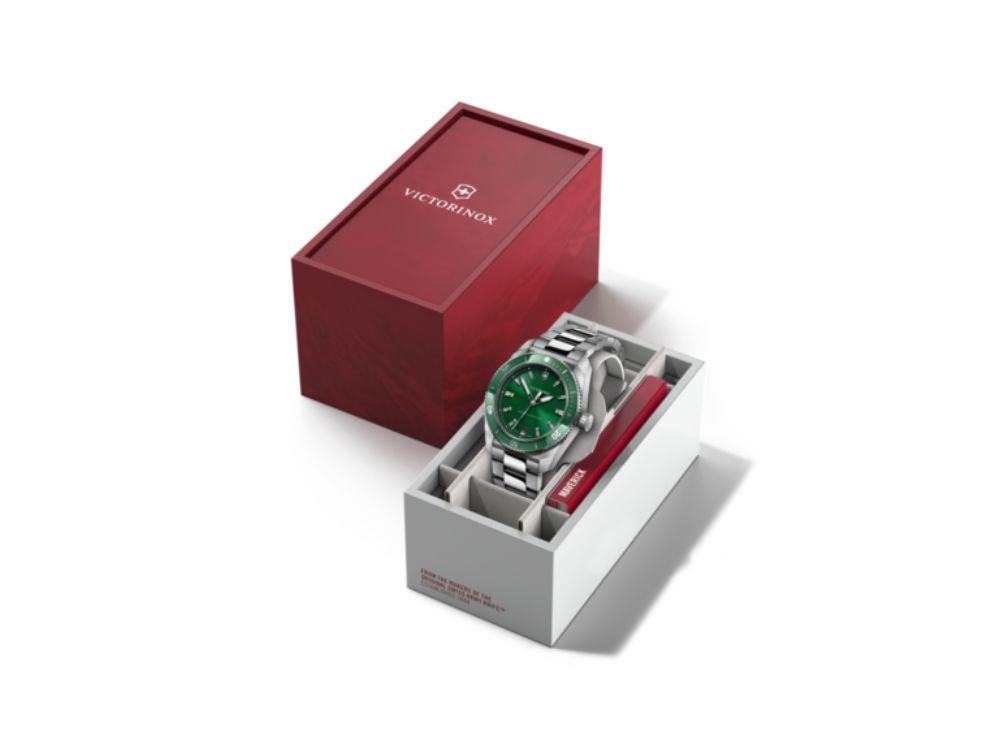 Victorinox Maverick Quartz Watch, Stainless Steel 316L, Green, 39 mm, V242096