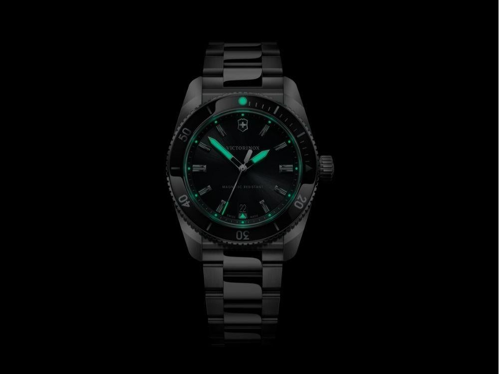 Victorinox Maverick Quartz Watch, Stainless Steel 316L, Black, 39 mm, V242097