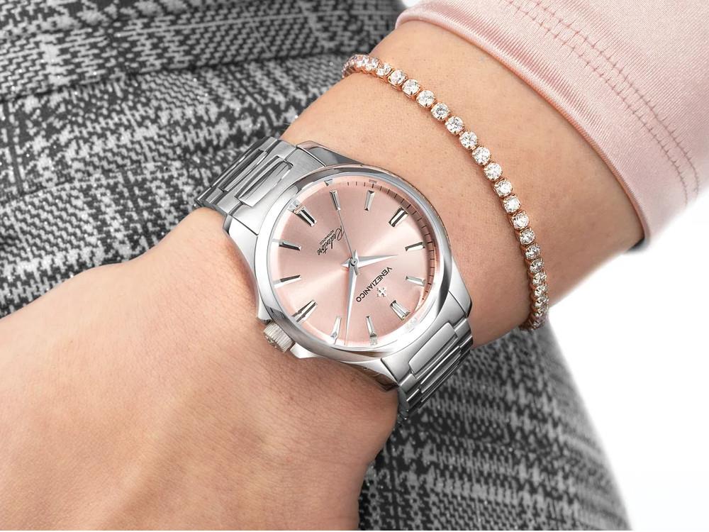 Venezianico Redentore Automatic Watch, 36 mm, Pink, 1121503C