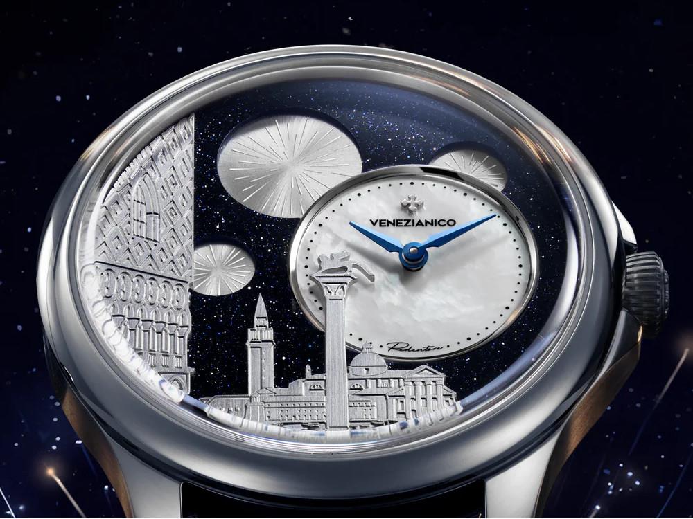 Venezianico Redentore Bellanotte Automatic Watch, 40 mm, Black, 1221575