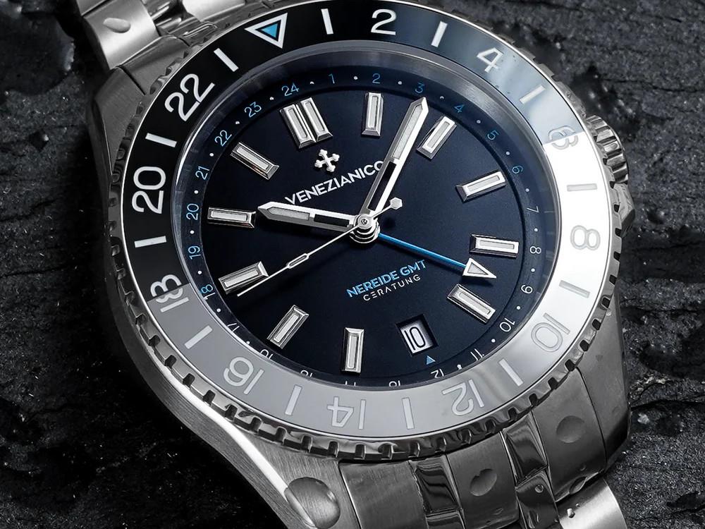 Venezianico Nereide GMT Ceratung™ Automatic Watch, 42 mm, Black, 4521500S