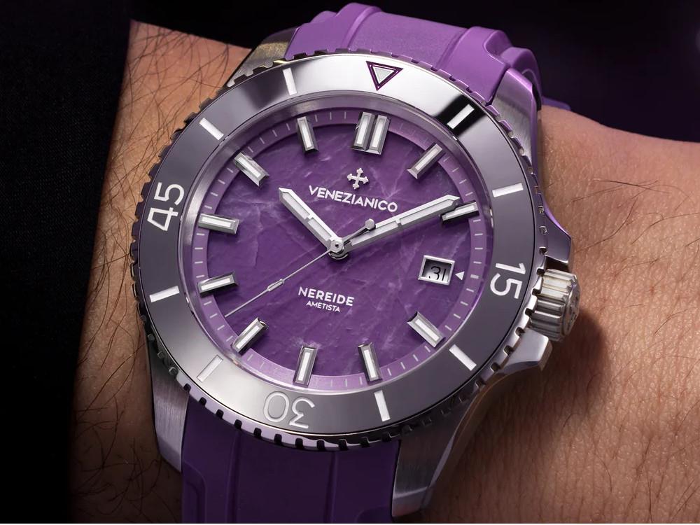 Venezianico Nereide Ametista Automatic Watch, 42 mm, Violet, 4521545