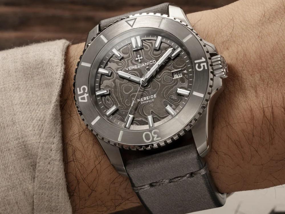 Venezianico Nereide Damasco Automatic Watch, 42 mm, Grey, 4521565