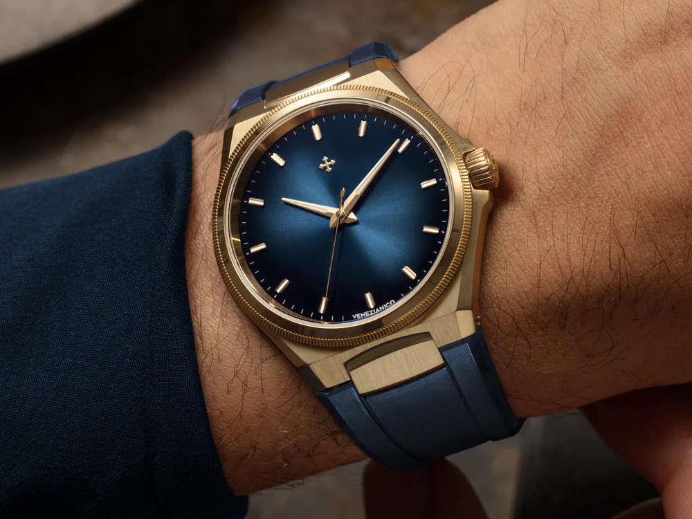 Venezianico Arsenale Bronzo Automatic Watch, Bronze, 40 mm, Blue, 6221556