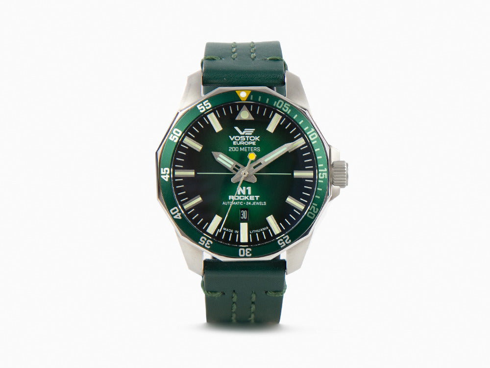 Vostok Europe Rocket N-1 Automatic Watch, Green, 46 mm, NH35-225A710