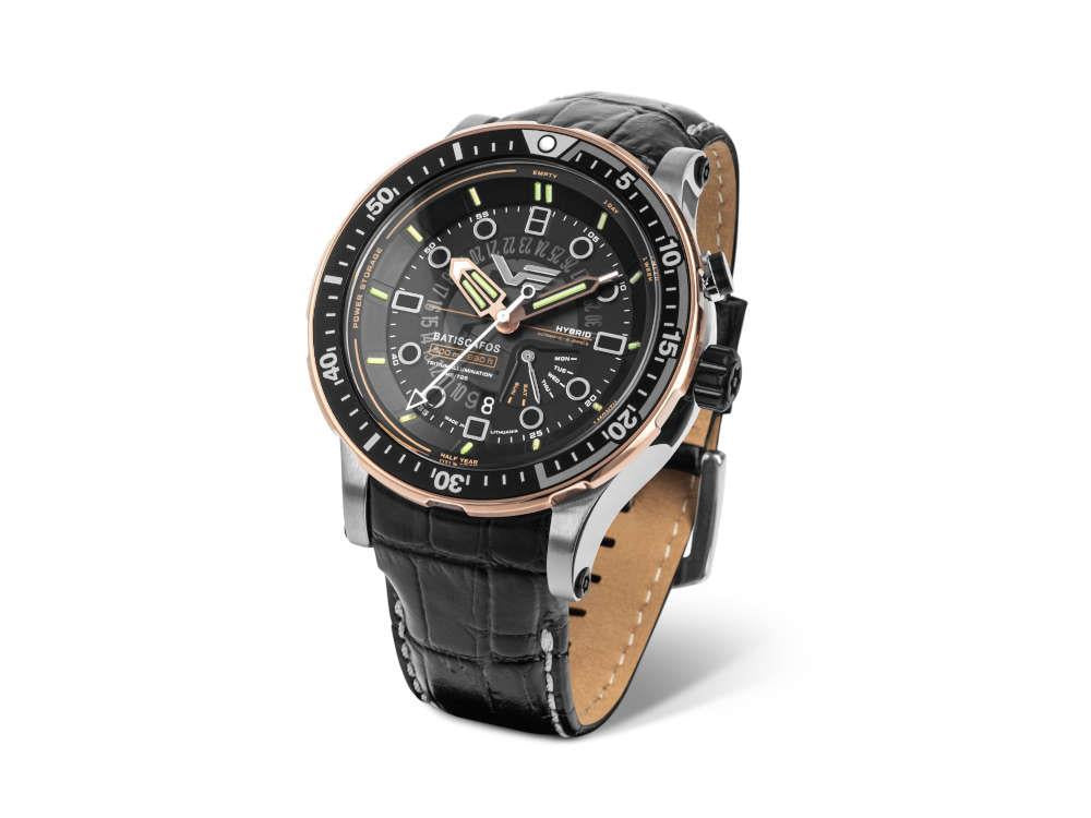 Vostok Europe Batiscafos Quartz Watch, Black, 49.7 mm, PX84-511E769-L-BK