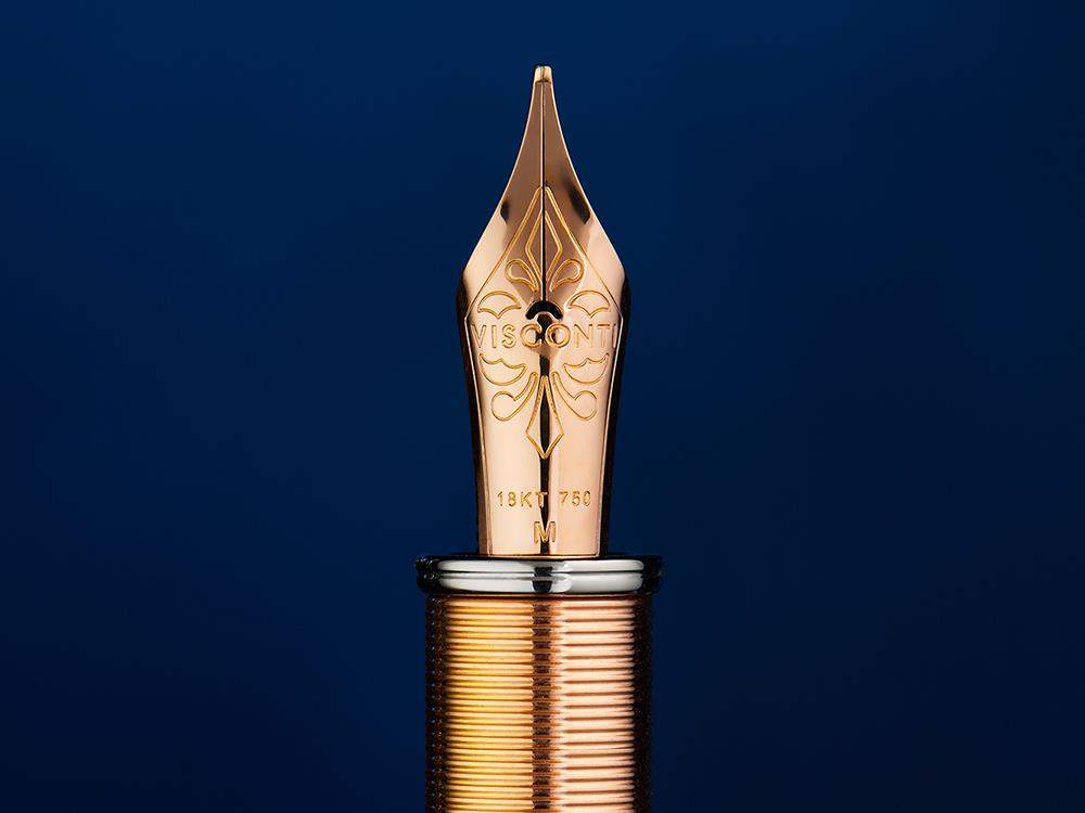 Visconti Tesla Fountain Pen, Resin, 18k Gold, Limited Edition,KP63-01-FP