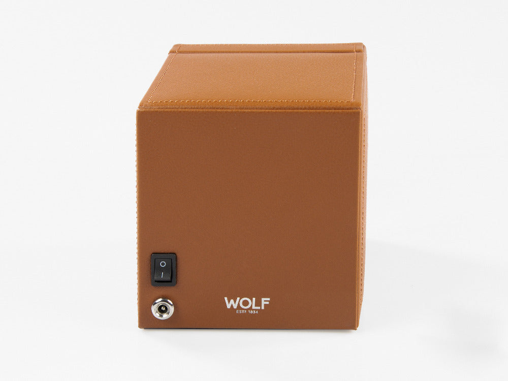 WOLF Cub Watch winder, 1 Watch, Brown, Vegan Leather, 461127