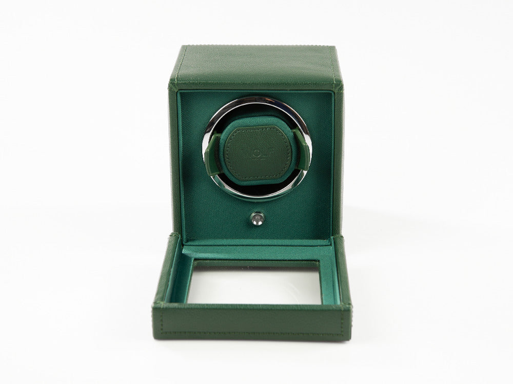 WOLF Cub Watch winder, 1 Watch, Green, Vegan Leather, 461141