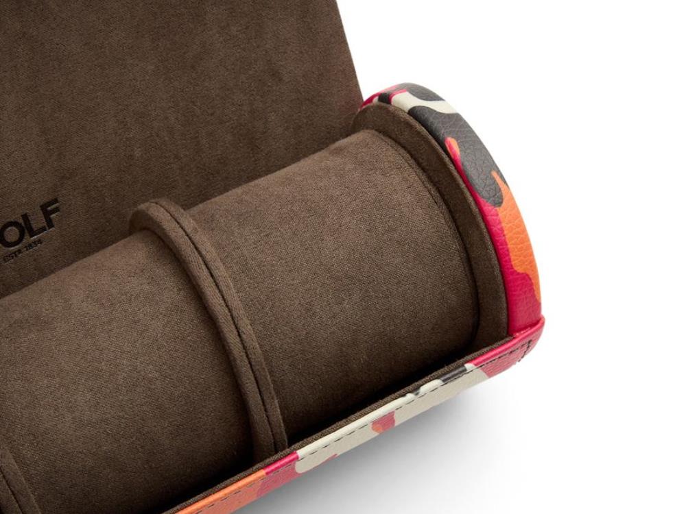 WOLF Elements Fire Watch roll, 3 Watches, Red, Vegan Leather, 665272