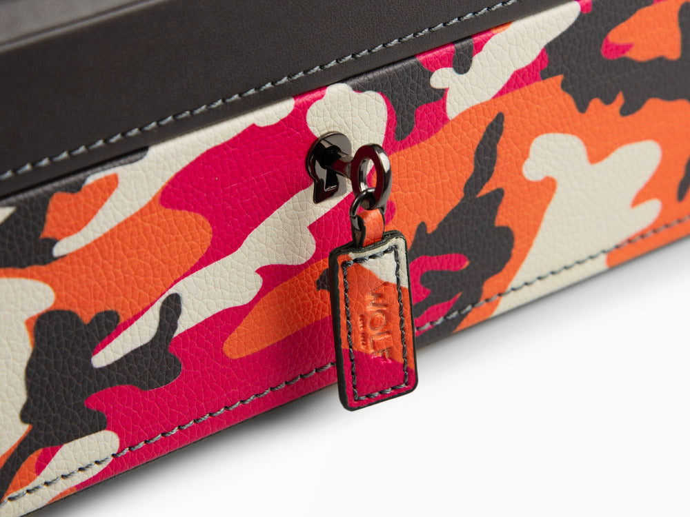 WOLF Elements Fire Watch box, 10 Watches, Red, Vegan Leather, 665472