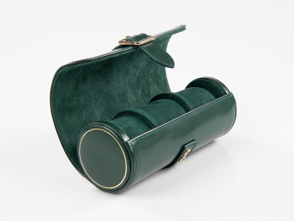 WOLF British Racing Watch roll, 3 watches, Green, Leather, 792941