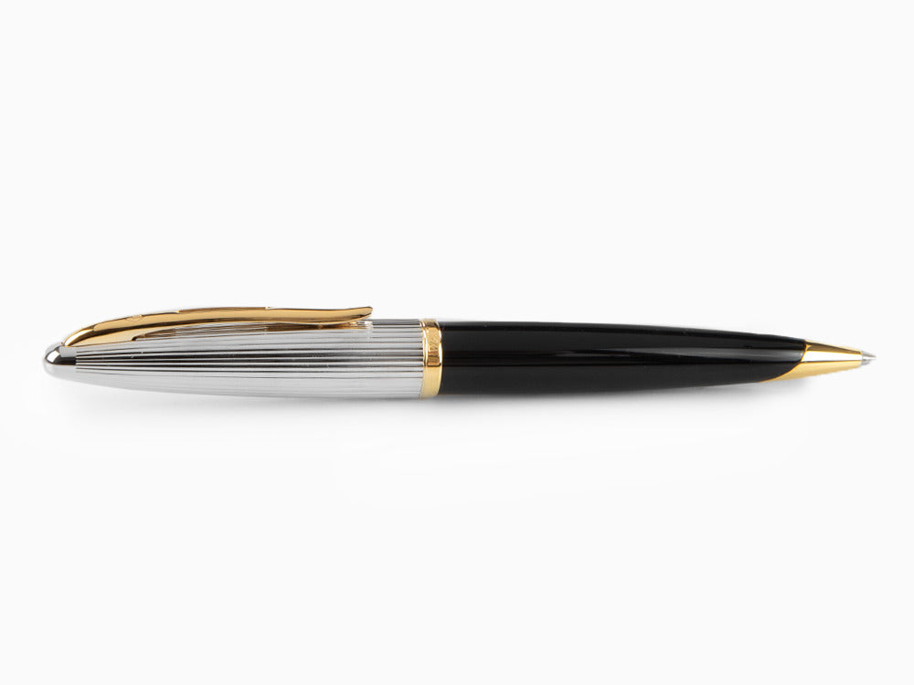 Waterman Carene Ballpoint Pen Deluxe Black - Silver Plated Cap