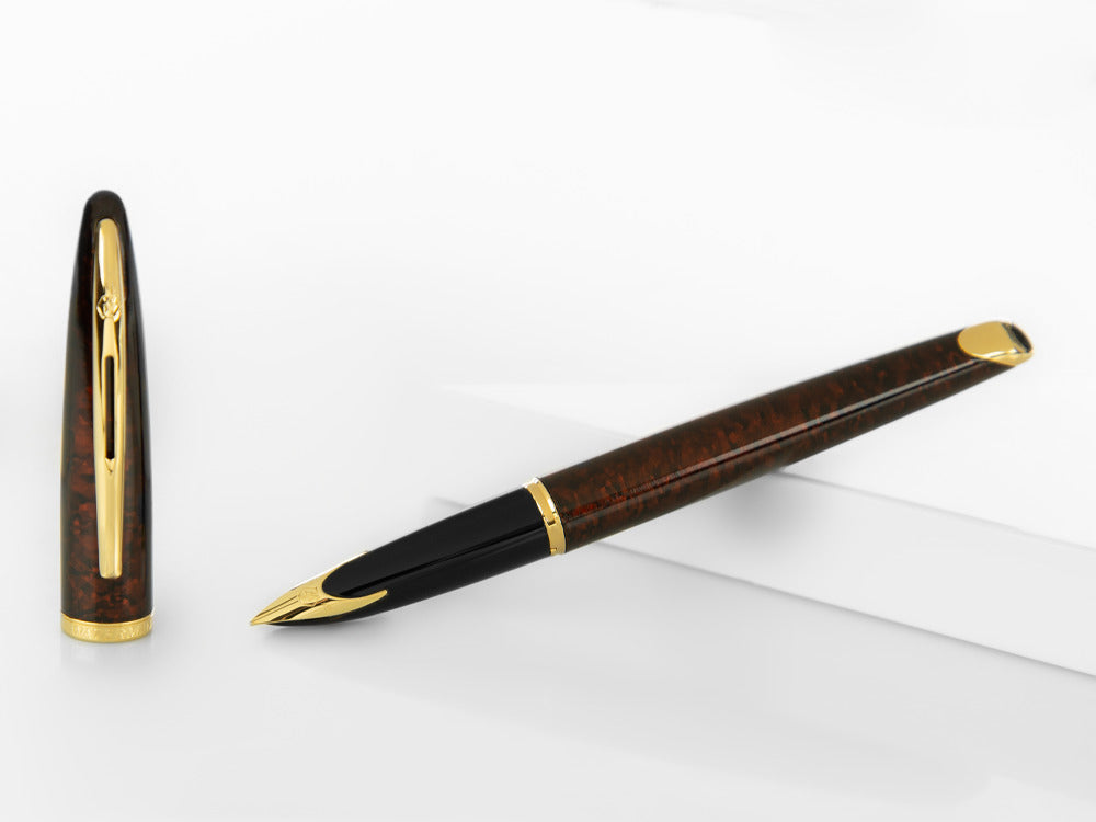 Waterman Carène Marine Amber Fountain Pen, Lacquer, Gold trim, S0700880