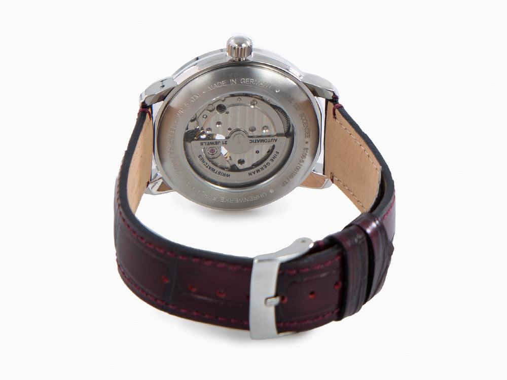 Zeppelin LZ 120 Bodensee Automatic Watch, Red, 40cm, Leather strap, 8166-5