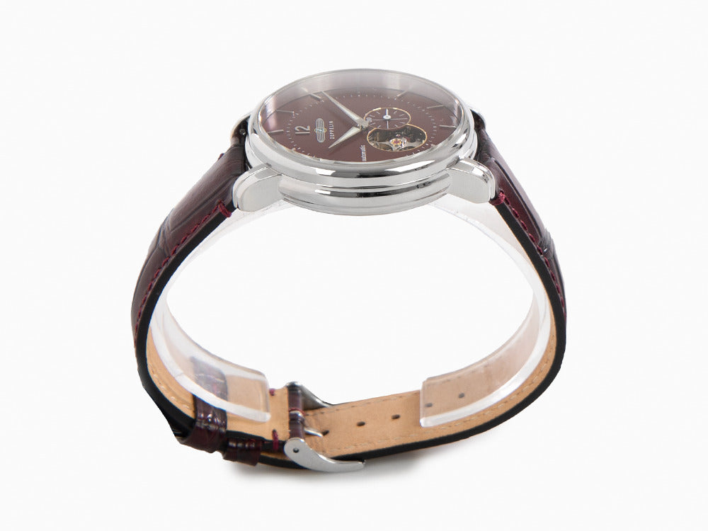 Zeppelin LZ 120 Bodensee Automatic Watch, Red, 40cm, Leather strap, 8166-5