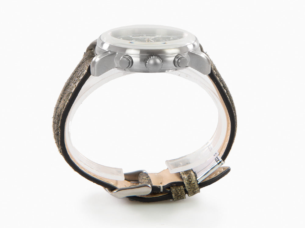 Zeppelin 100 Years Zeppelin Ed. 1 Quartz Watch, Green, 42 mm, Day, 8680-4