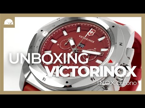 Victorinox I.N.O.X. Chrono Quartz Watch, Red, 43 mm, V241986