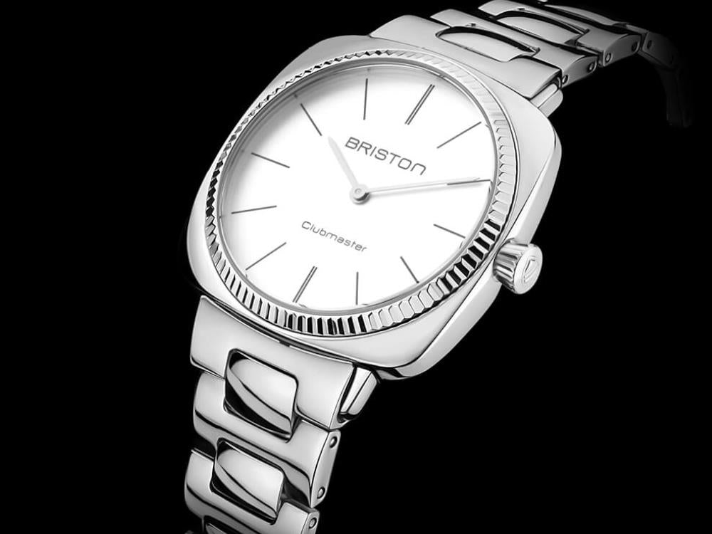 Briston Clubmaster Elegant Quartz Watch, White, 37 mm, 22937.S.E.2.SB