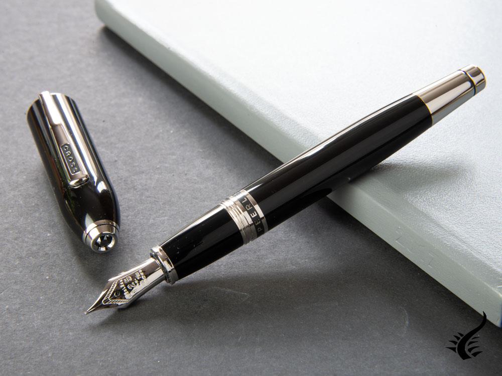 Cross Peerless 125 Fountain Pen, Lacquer, Black, Polished, AT0706-1