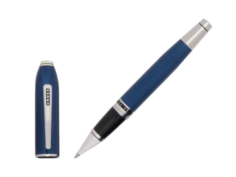 Cross Peerless 125 Rollerball pen, Lacquer, Blue, Platinum trim, AT0705-14