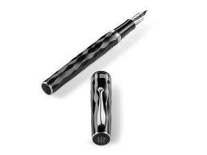 Montegrappa Brenta Fountain Pen, Resin, Black, Stainless Steel, ISRBT-IC